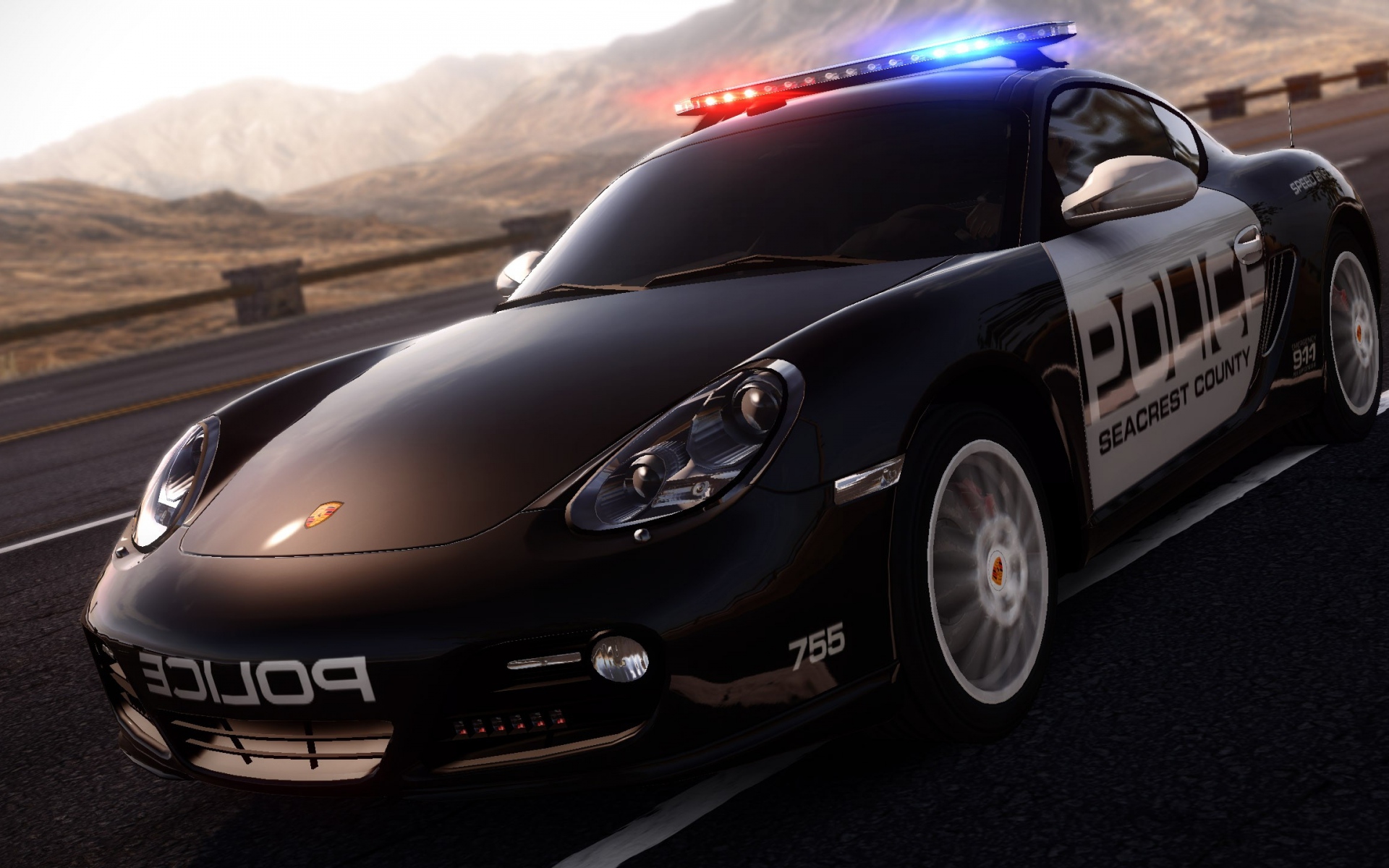 Картинки Nfs, потребность в скорости, полиции, дороге, porsche фото и обои на рабочий стол