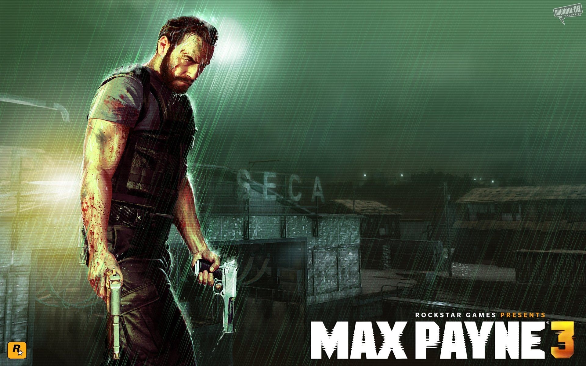 Картинки Max payne 3, rockstar игры, пистолеты, пистолет, руки, кровь, дождь, дома фото и обои на рабочий стол