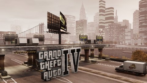 Gta, grand theft auto 4, город, дорога, автомобиль
