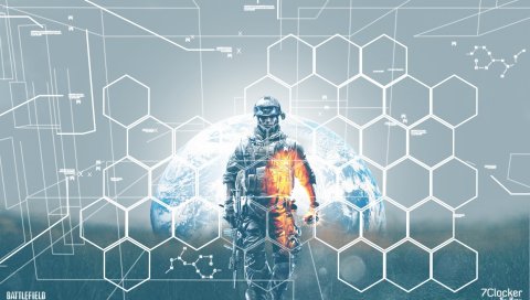Битва 3, солдат, графика, земля, боеприпасы