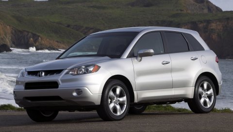 Acura, rdx, серебристый металлик, вид спереди, стиль, автомобили, природа, вода
