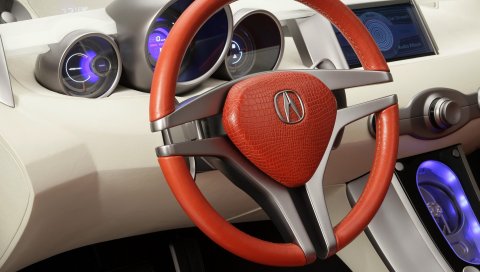Acura, rd-x, концепция, салон, салон, руль, спидометр