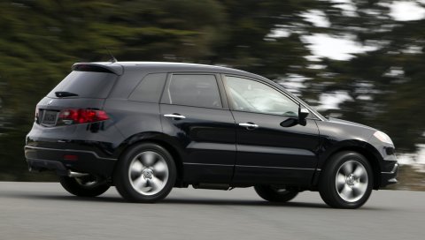 Acura, rdx, черный, вид сбоку, стиль, автомобили, дерево, асфальт