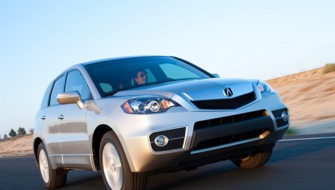 Acura, rdx, серебристый металлик, джип, вид спереди, автомобили, скорость, трек