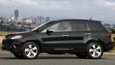 Acura, rdx, черный, джип, вид сбоку, стиль, автомобили, небо, город