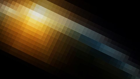 Пиксели, форма, квадрат, тень, свет