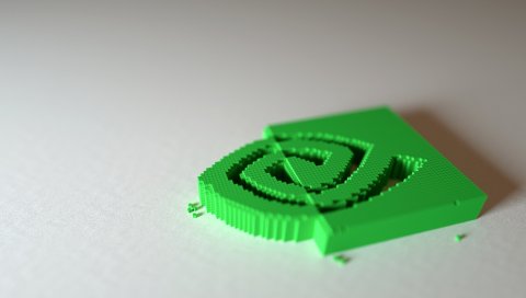 Nvidia, бренд, хай-тек, форма, фигура