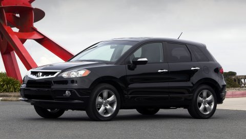 Acura, rdx, черный, вид сбоку, стиль, автомобили, небо, трава