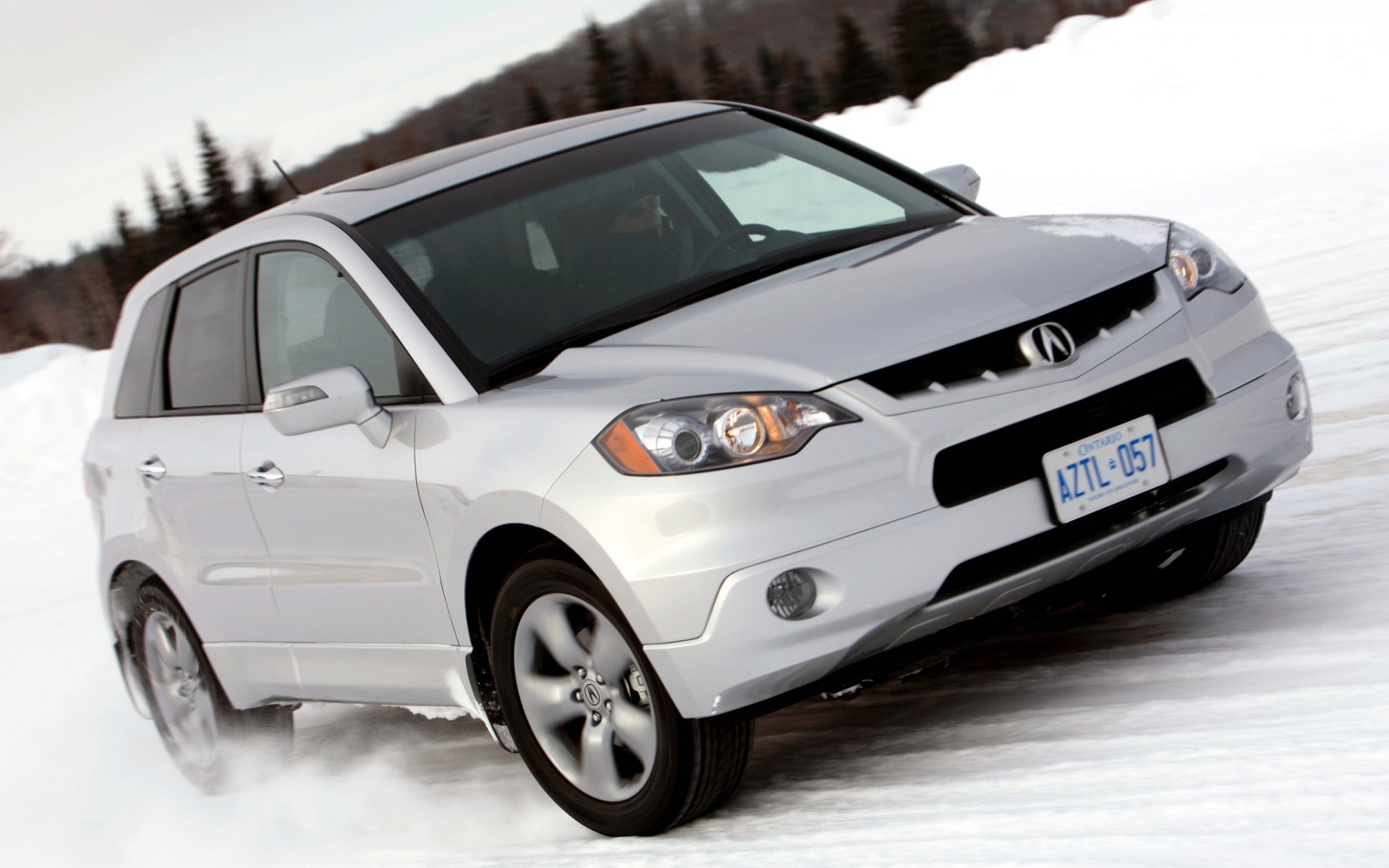 Картинки Acura, rdx, белый, вид спереди, стиль, автомобили, снег, природа фото и обои на рабочий стол