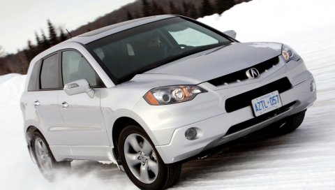 Acura, rdx, белый, вид спереди, стиль, автомобили, снег, природа
