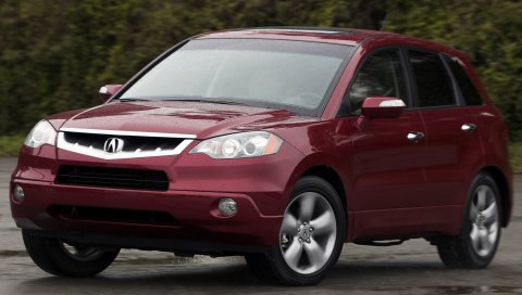 Acura, rdx, красный, стиль джипа, вид спереди, авто, природа