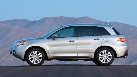 Acura, rdx, белый, джип, вид сбоку, автомобили, стиль, горы, природа