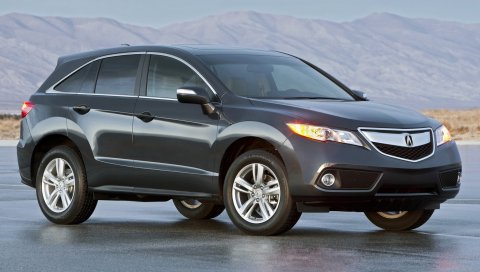 Acura, rdx, 2012, черный, вид сбоку, джип, автомобили, природа, горы
