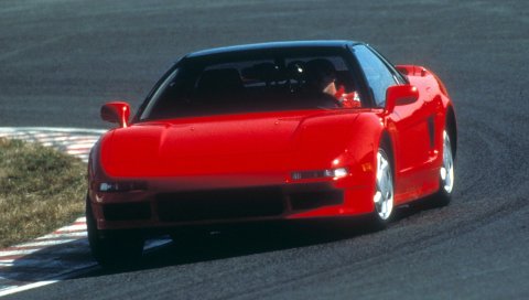 Acura, nsx, prototype, 1989, красный, вид спереди, спорт, стиль, автомобили, дорога, поворот