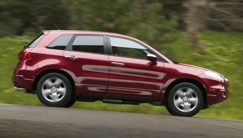 Acura, rdx, красный, джип, вид сбоку, автомобили, скорость, природа