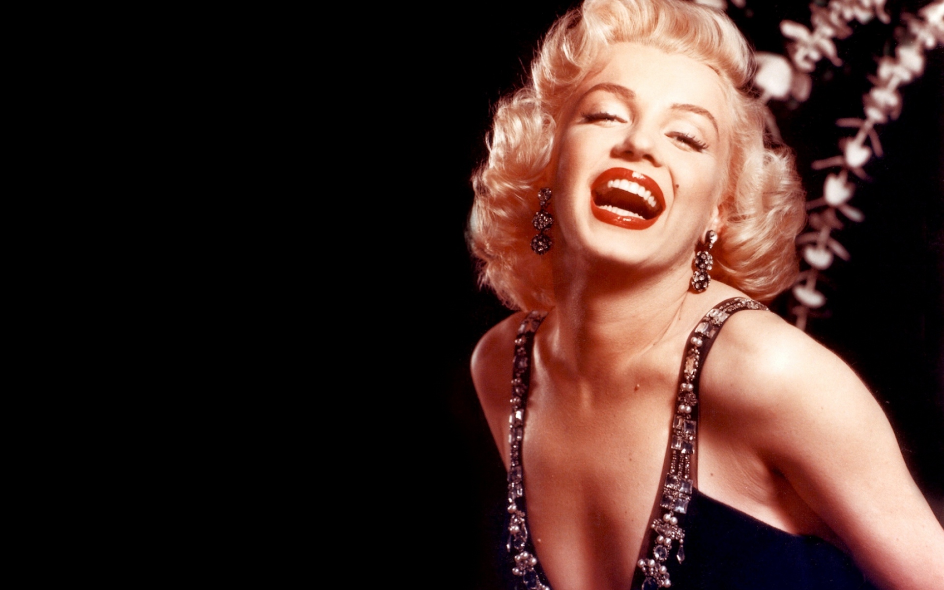 Картинки Marilyn monroe, девушка, рот, платье, зубы фото и обои на рабочий стол