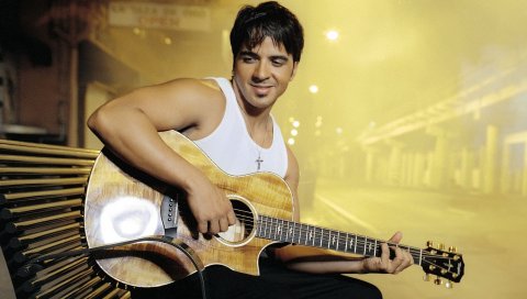 Luis fonsi, гитара, крест, бранч, улица
