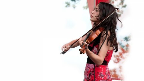 Lucia micarelli, девушка, скрипка, платье, игра