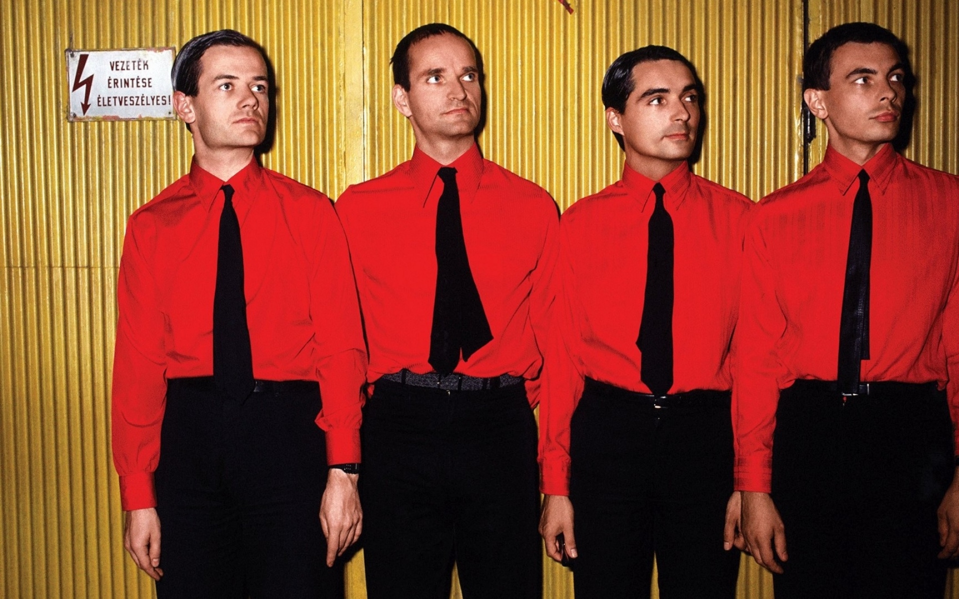 Картинки Kraftwerk, группа, участники, галстуки, стена фото и обои на рабочий стол