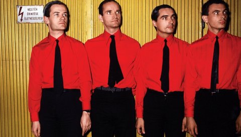 Kraftwerk, группа, участники, галстуки, стена