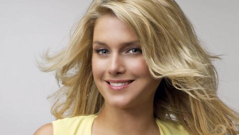 Jeanette biedermann, блондинка, девушка, улыбка, волосы