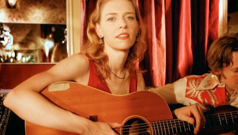 Gillian welch, девушка, гитара, платье, взгляд