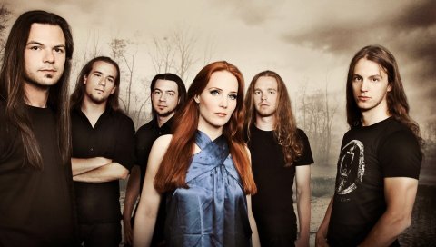 Epica, девушка, красный, группа, графика