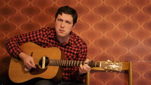 Damien jurado, гитара, рубашка, лицо, обои