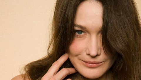 Carla bruni, лицо, девушка, взгляд, волосы