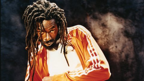Buju banton, дреды, взгляд, борода, фон