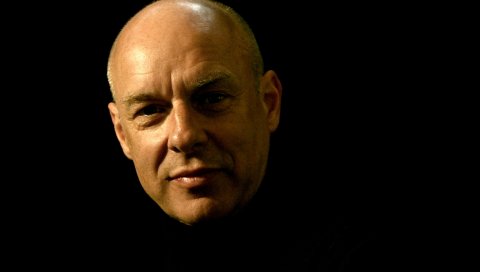 Brian eno, лысый, лицо, взгляд, свет