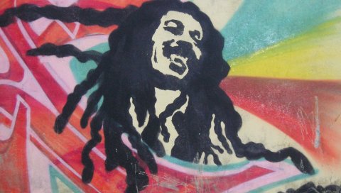 Bob marley, dreadlocks, picture, face, smile