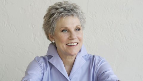 Anne murray, женщина, улыбка, седая, рубашка