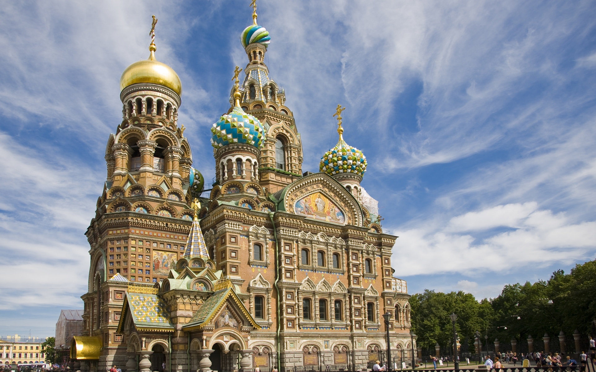 Картинки Петербург, спасенный кровью, небом, храмом фото и обои на рабочий стол