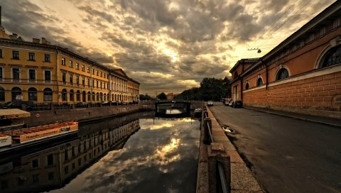 Мост, архитектура, северная столица, дом, город, Санкт-Петербург, улица