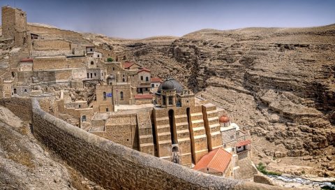 Mar saba, монастырь, греция, santa sava, hdr