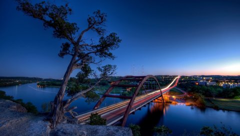 Texas, austin, мост для пеннибукеров, hdr