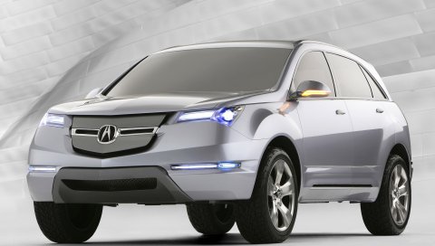 Acura, mdx, концепция, серебристый металлик, джип, вид спереди, стиль, авто