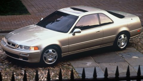 Acura, легенда, купе, металлик серый, вид сбоку, спорт, авто