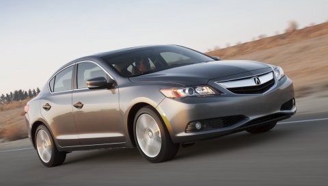 Acura, ilx, 2012, коричневый, движение, скорость, вид спереди, трек, седан, стиль, автомобили, природа