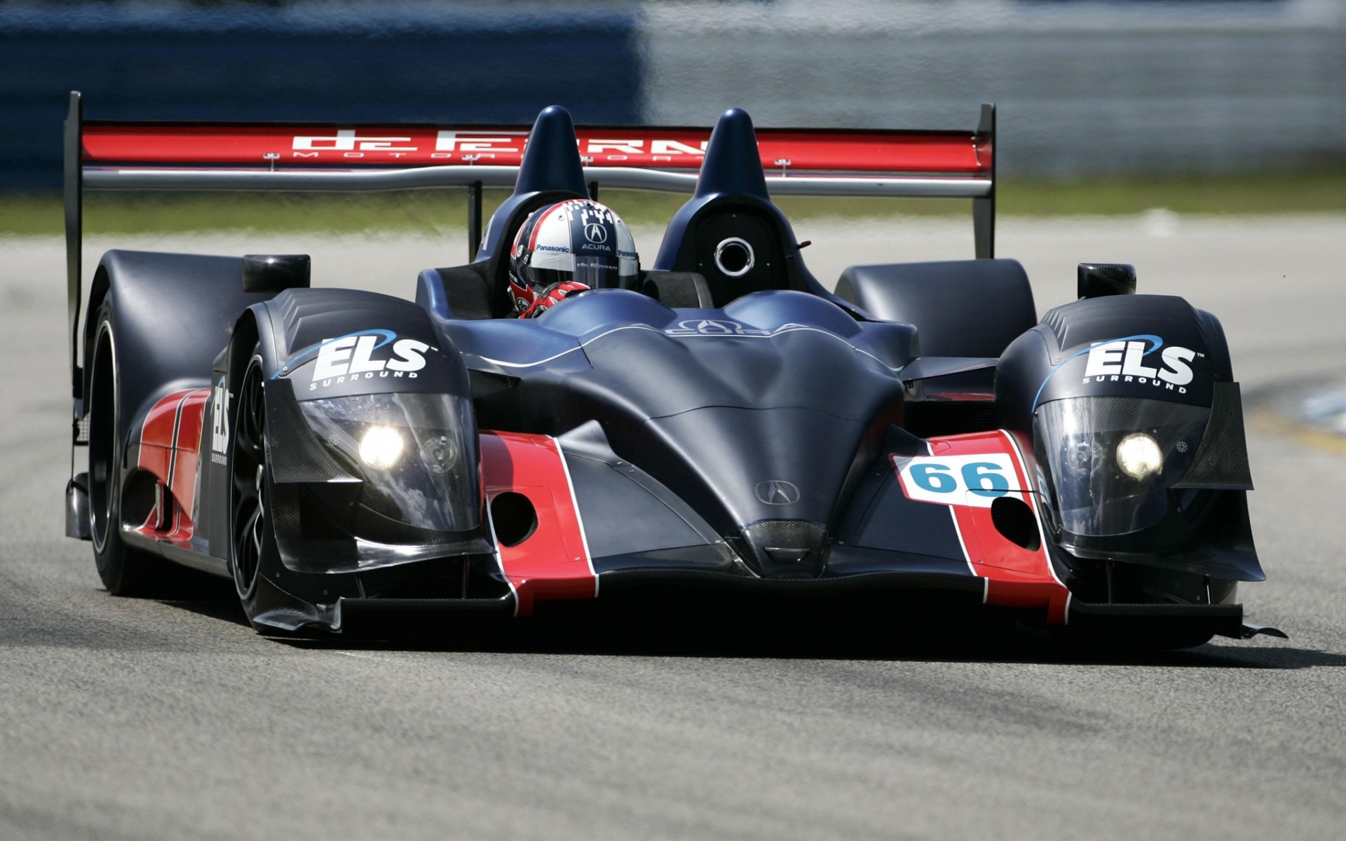 Картинки Acura, arx-01, черный, спорт, дорожка, движение, вид спереди, автомобиль фото и обои на рабочий стол