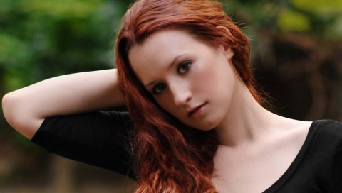 Ingrid michaelson, девушка, лицо, волосы, шея