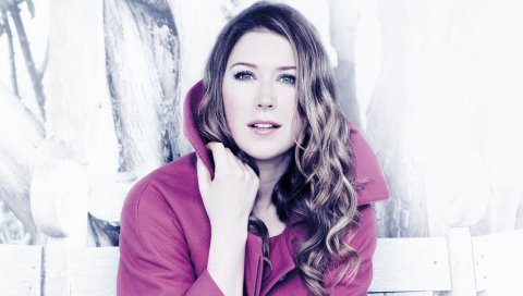 Hayley westenra, девушка, пальто, взгляд, рука
