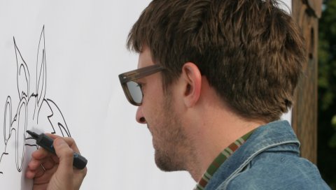 Graham coxon, маркер, очки, фотография, щетина