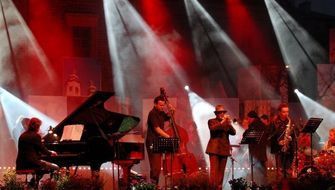 Tomasz stanko квинтет, сцена, группа, шоу, свет