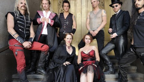 Therion, группа, девушки, изображение, лестница