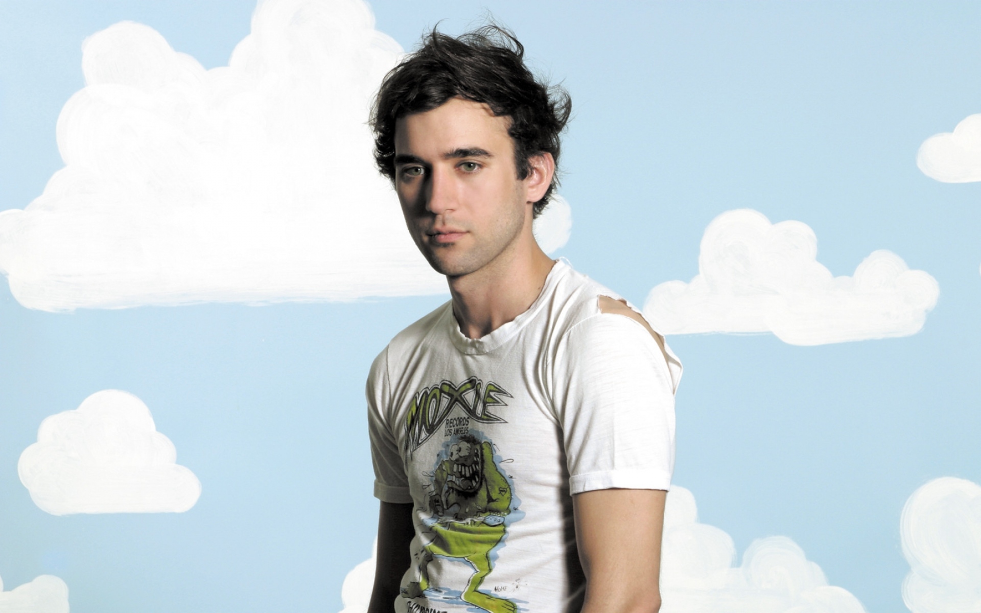 Картинки Sufjan stevens, мужчина, футболка, фон, взгляд фото и обои на рабочий стол