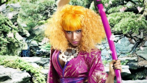 Nicki minaj, девушка, образ, волосы, украшение