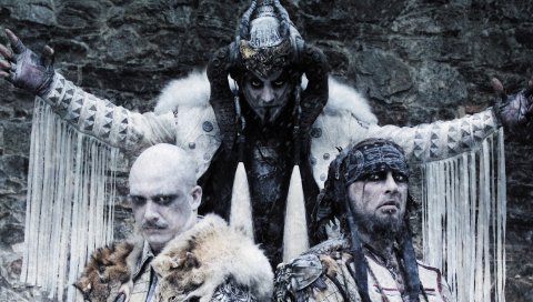 Dimmu borgir, изображение, группа, руки, взгляд