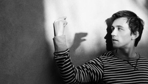 Sondre lerche, тень, свет, взгляд, лицо